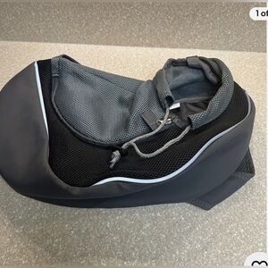 YUDODO Black Reflective Leather
Mesh Sling Pet Carrier Hands-Fre...